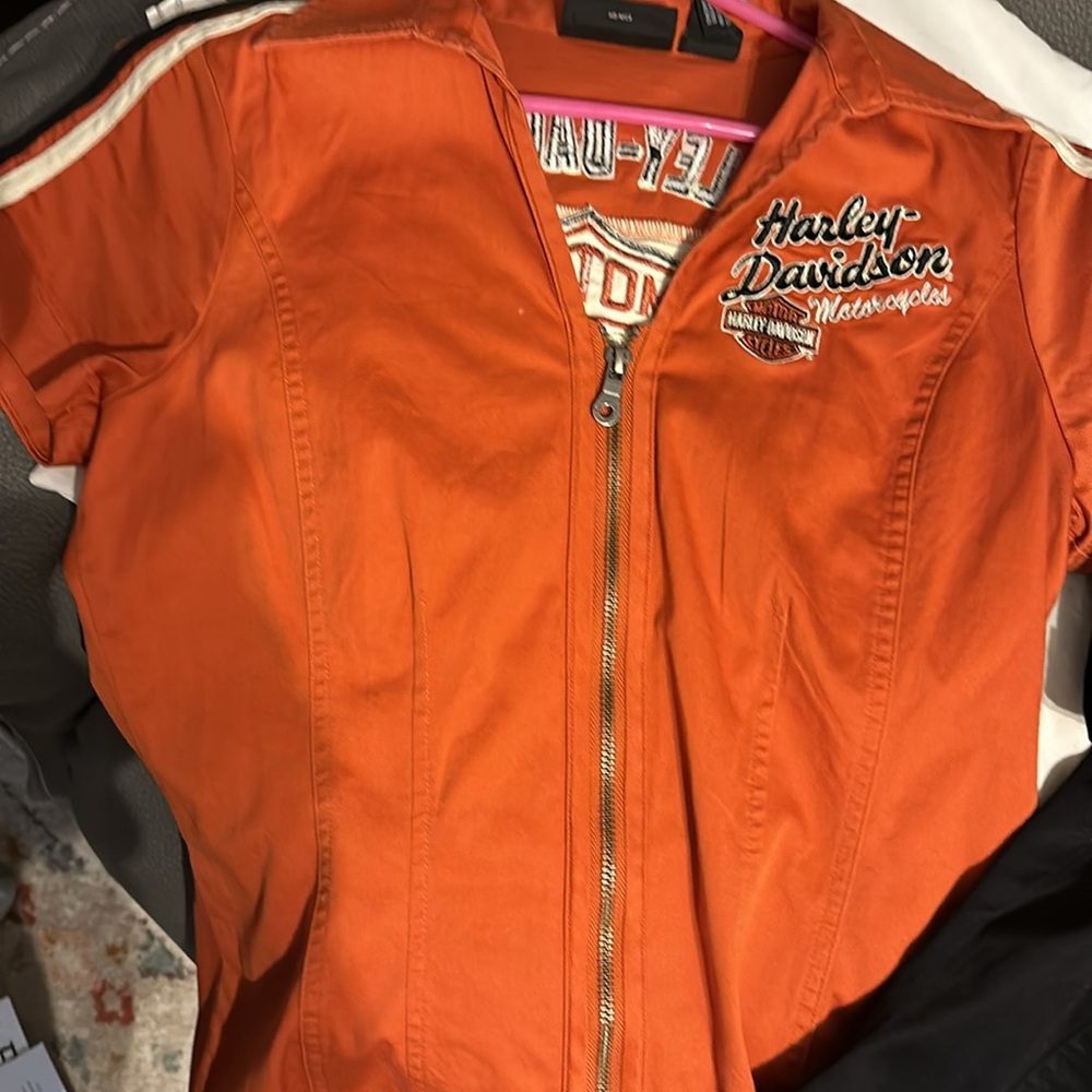 Harley-Davidson Vibrant Orange Short Sleeve Jacket